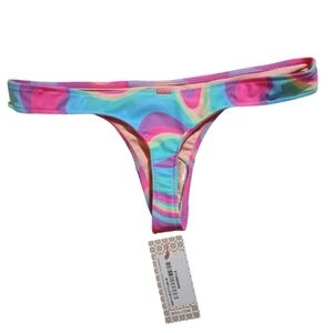 Doll Colorful Striped Bikini Bottom